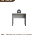 Ver imagem 4 de Escrivaninha Mesa Escritório 80cmx47cm 80cm Cinza Cristal