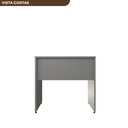 Ver imagem 6 de Escrivaninha Mesa Escritório 80cmx47cm 80cm Cinza Cristal