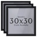 Ver imagem 1 de Kit 3 Unidades Moldura 30x30 Quadro com Acetato