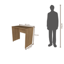 Ver imagem 3 de Escrivaninha Mesa Escritório 80cmx47cm 80cm Carvalho Mel