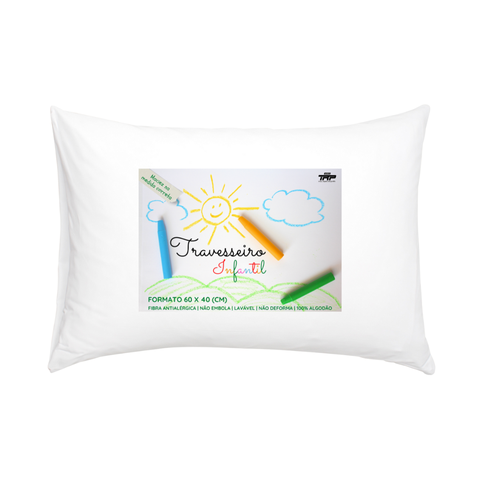 Travesseiro Select Kids Infantil Criança até 10 Anos 100% Algodão Antialérgico