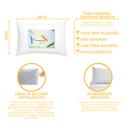Travesseiro Select Kids Infantil Criança até 10 Anos 100% Algodão Antialérgico - 2