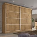 Ver imagem 1 de Guarda Roupa Casal 2 Portas 4 Gavetas - Verona-Amêndoa - Made Marcs