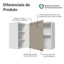 Ver imagem 3 de Armário Aéreo de Canto para Linha 60 Cm de Profundidade Branco/crema Vik Madesa