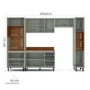 Ver imagem 4 de Cozinha Completa Koya 10 Portas 4 Gavetas 40250043 Verde Oliva - Politorno
