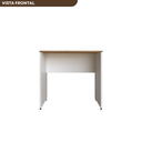 Ver imagem 5 de Escrivaninha Mesa Escritório 80cmx47cm 80cm Branca E Carvalho Mel