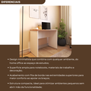 Ver mais imagens de Escrivaninha Mesa Escritório 80cmx47cm 80cm Branca E Carvalho Mel