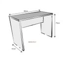 Ver imagem 3 de Escrivaninha Mesa Escritório 80cmx47cm 80cm Preto E Branca