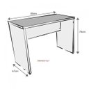 Ver imagem 3 de Escrivaninha Mesa Escritório 80CMX47CM 80cm Preto e Cinza Cristal