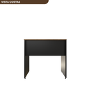 Ver imagem 6 de Escrivaninha Mesa Escritório 80cmx47cm 80cm Preto E Carvalho Mel