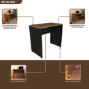 Ver imagem 7 de Escrivaninha Mesa Escritório 80cmx47cm 80cm Preto E Carvalho Mel