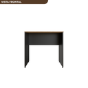 Ver imagem 5 de Escrivaninha Mesa Escritório 80cmx47cm 80cm Preto E Carvalho Mel