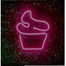 Luminária Parede CupCake Rosa Neon Led - 1