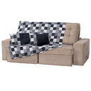 Ver imagem 4 de Xale de Jacquard Manta de Sofá Poltrona Cama 1,35m X 1,50m:tabuleiro Preto