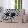 Xale de Jacquard Manta de Sofá Poltrona Cama 1,35m X 1,50m:tabuleiro Preto - 3