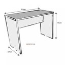 Ver imagem 3 de Escrivaninha Mesa Escritório 100% MDF 90CMX47CM 90cm Branca e Preto