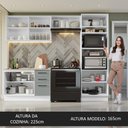 Ver imagem 6 de Armário de  Cozinha Completa 270cm Branco/Cinza Agata Madesa 08