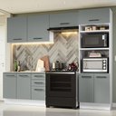 Ver imagem 1 de Armário de  Cozinha Completa 270cm Branco/Cinza Agata Madesa 08