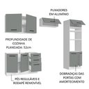 Ver imagem 5 de Armário de  Cozinha Completa 270cm Branco/Cinza Agata Madesa 08