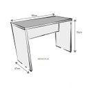 Ver imagem 3 de Escrivaninha Mesa Escritório 90CMX47CM 90cm Preto e Cinza Cristal