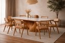 Ver imagem 1 de Sala de Jantar 2x1 e 8 Cadeiras Corino Opala- Sala Nobre