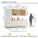 Ver imagem 3 de Cozinha Rainha 5 Peças 8 Portas com Rodapé 100% MDF