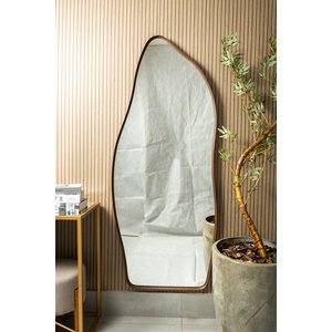 Espelho Grande Corpo Inteiro com Moldura Metal Orgânico Decorativo 150x60cm Luxo