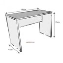 Ver imagem 3 de Escrivaninha Mesa Escritório 100CMX47CM 100cm Branca e Preto