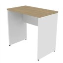 Ver imagem 2 de Escrivaninha Mesa Escritório 100CMX47CM 100cm Branca e Carvalho Mel Bege