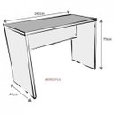 Ver imagem 3 de Escrivaninha Mesa Escritório 100CMX47CM 100cm Branca e Carvalho Mel Bege