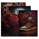 Ver imagem 4 de Kit3 Quadro Decorativo Basquete Bola Cesta Tênis Quarto Sala Qualidade Premium 40x28cm