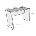Ver imagem 3 de Escrivaninha Mesa Escritório 100CMX47CM 100cm Preto e Branca