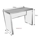 Ver imagem 3 de Escrivaninha Mesa Escritório 100CMX47CM 100cm Preto e Cinza Cristal