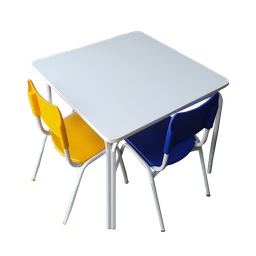 Mesinha Infantil Tampo Mdf Branco C/2 Cadeiras Color Fnde - 1