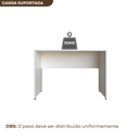 Ver imagem 4 de Escrivaninha Mesa Escritório 110cmx47cm 110cm Branca