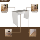 Ver imagem 7 de Escrivaninha Mesa Escritório 110cmx47cm 110cm Branca