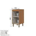 Ver imagem 4 de Balcão 1 Porta 40cm com Tampo Venaly Marrom/Cinamomo/Trama