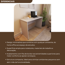 Ver mais imagens de Escrivaninha Mesa Escritório 110cmx47cm 110cm Cinza Cristal