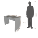 Ver imagem 3 de Escrivaninha Mesa Escritório 110cmx47cm 110cm Cinza Cristal