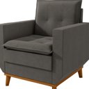 Ver imagem 7 de Poltrona Decorativa com Pillow Top e Base em Madeira Zeus
