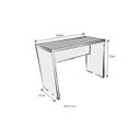 Ver imagem 3 de Escrivaninha Mesa Escritório 110CMX47CM 110cm Preto e Branca