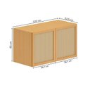 Ver imagem 3 de Armário Aéreo 120cm em Madeira Maciça e Rattan Magna Kids Casatema MadeiraOriginals Marrom/Mel