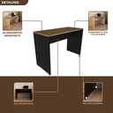 Ver imagem 7 de Escrivaninha Mesa Escritório 110cmx47cm 110cm Preto E Carvalho Mel