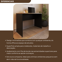 Ver mais imagens de Escrivaninha Mesa Escritório 110cmx47cm 110cm Preto E Carvalho Mel