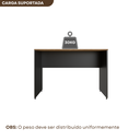 Ver imagem 4 de Escrivaninha Mesa Escritório 110cmx47cm 110cm Preto E Carvalho Mel