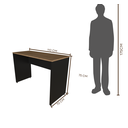 Ver imagem 3 de Escrivaninha Mesa Escritório 110cmx47cm 110cm Preto E Carvalho Mel