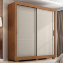 Ver imagem 2 de Guarda Roupa Casal 2 Portas de Correr 4 Gavetas Titan 196 cm Cinamomo Areia Zanz