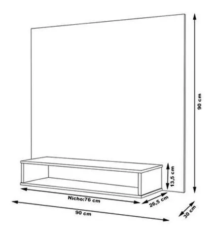 Painel Suspenso para Tv até 32" Milão Dullar - Off White - 3