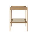 Ver imagem 3 de Mesa Lateral Quadrada C/ Prateleira 43cm Palhinha Pé Metal Oslo Artesano | Hanover/dourado