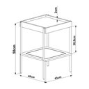 Ver imagem 2 de Mesa Lateral Quadrada C/ Prateleira 43cm Palhinha Pé Metal Oslo Artesano | Hanover/dourado